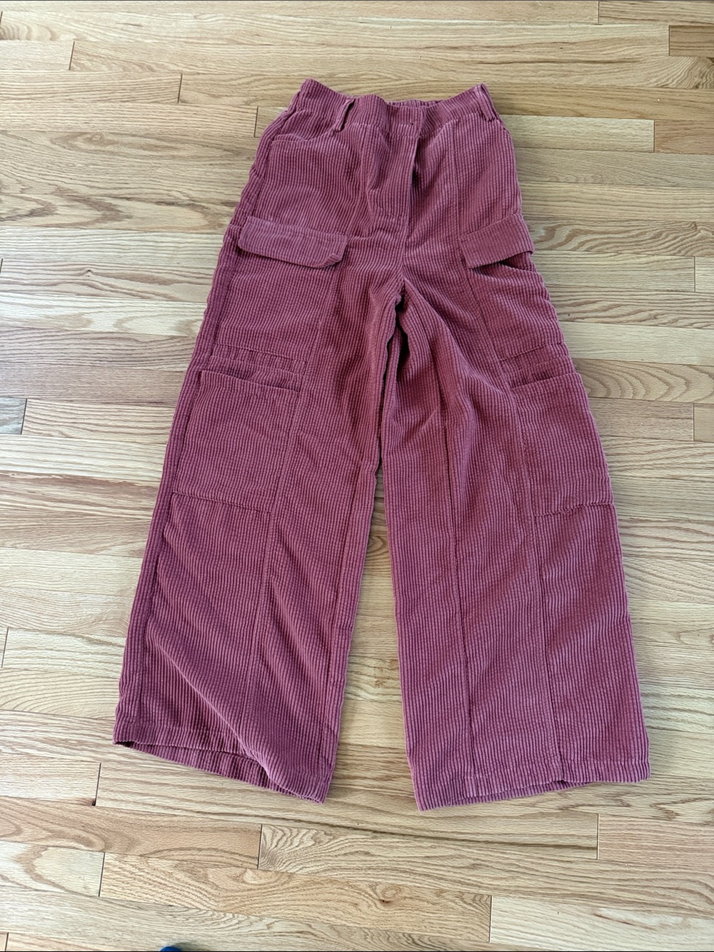NWOT Wide Wale Wide leg Corduroy Cargo Pants - Dusty Rose